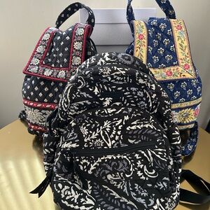 Vera Bradley Black and Blue Floral Backpacks